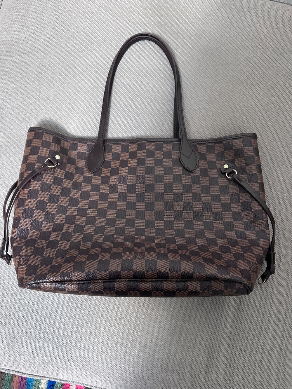 Louis Damier Ebene Neo Neverfull MM Tote Bag - Picture 3 of 10